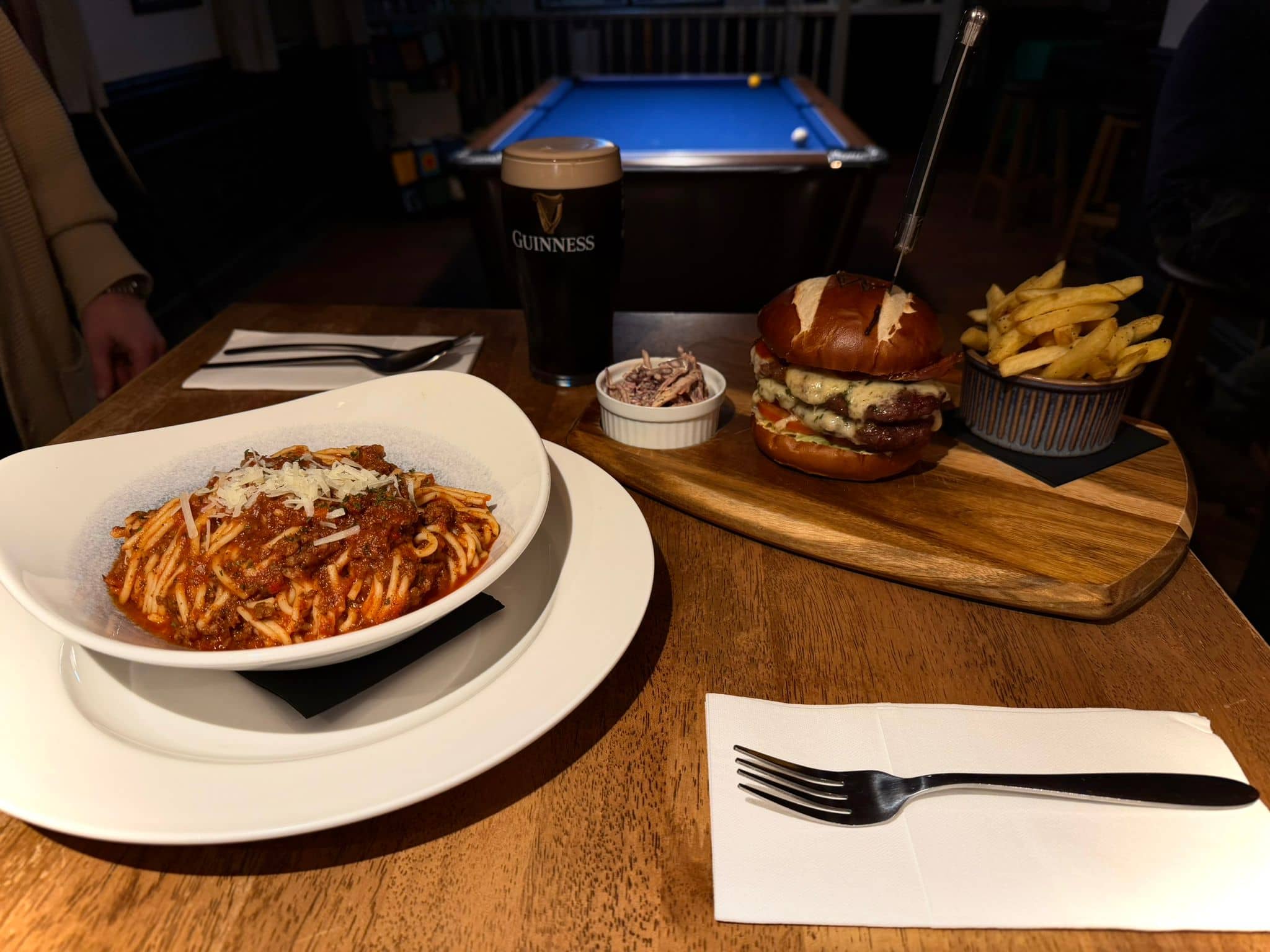 Cosy dining area at The Wilbraham Arms